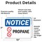 Signmission Propane Sign, Vinyl Decal, 10in W x 7in L, 2PK OS-2PACK-NS-D-710-L-17893 - alternate 6